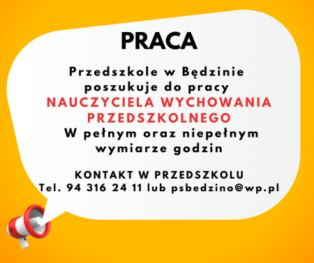 PRACA NAUCZYCIEL WYCHOWANIA PRZEDSZKOLNEGO